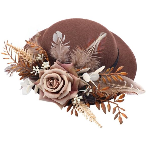 Mini Derby Fascinator Hat Handmade Women Girls High Tea Top Hat Vintage main image 2